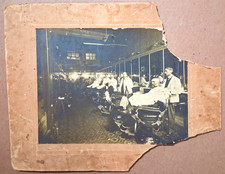 Antique 1900s Barbershop Interior Photograph - Vintage Reclining Chairs - AS IS picture