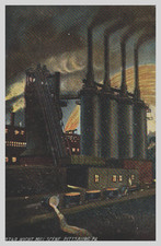 Vintage Postcard 1907-1915 Mill Scene, at Night, Pittsburgh, Pennsylvania (PA) picture