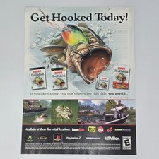 Rapala Pro Fishing Xbox PS2 GameBoy Advance Hooked Print Ad/Poster Promo Art picture