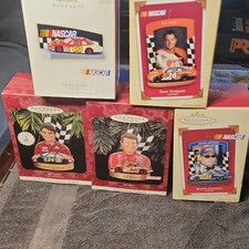 5 nascar ornaments , 2007 2003 2005 1999  picture