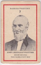 Barbara Frietchie John Greenleaf Whittier (Poet) Collectible Playing Card picture