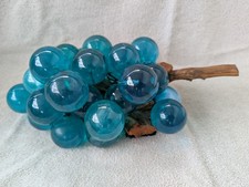 Large 26 Count MCM Vintage 60s Lucite Teal Green Blue Grape Cluster 2
