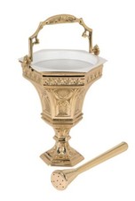 Hexagon Holy Water Pot with Sprinkler Set Holy Water Bucket for Church picture