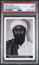 PSA 9 - 2001 Topps Enduring Freedom - Osama Bin Laden #19 (RC) picture