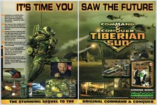 Command & Conquer Tiberian Sun - PC -Vintage Original Print Ad/Poster Promo 1998 picture