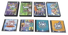 The Sims & Sims 2 PC Game Lot of 8 Deluxe Pets University Vacation CD DVD READ picture