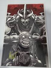 Eddie Nunez AP5 Crush Em Shredder TMNT  Color Splash sketchbook SIGNED w/ COA picture