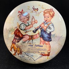 Vintage Confectionery Co Carlisle England Toffee Tin Children Music Folk Art 4in picture