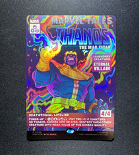 Magic: The Gathering Marvel Tales Thanos 0400 Foil Alt Art Rare EN picture