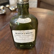 Scotch Whisky Green Empty Bottle Black & White Buchanan's VINTAGE Antique Old picture