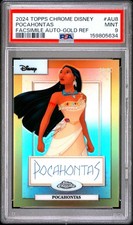 2024 TOPPS CHROME DISNEY  POCAHONTAS FACSIMILE AUTO GOLD PSA 9 #AU8 AU-8 picture