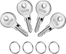 **CH751 RV Keys 4 Pack Spare Keys for Camper Cabinet Push Lock T-Handle Tool Box picture