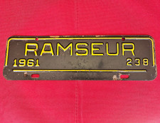 1961 North Carolina License Plate Topper Ramseur 238 Collectible Vintage Rare picture