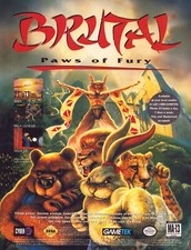 Vintage 1994 Print Ad - Brutal - Paws of Fury - Promo Ad picture