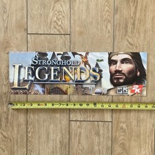 STRONGHOLD LEGENDS Video Game Store Display Sign 2K 2006 PC Gaming Promo 6x19