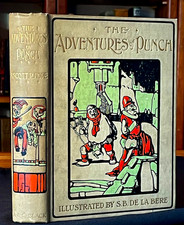 Antique Illustrated Book 1905 First Edition Adventures of Punch 12 Color Plates picture