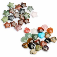 Crystal Healing Tumble Stones Heart/Star Shape Natural Reiki Polished Gemstones picture