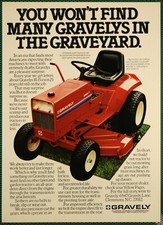 Gravely Riding Lawn Mower Garden Tractor Still on the Job Vintage Print Ad 1980 picture