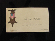 CIVIL WAR 21ST IOWA VICKSBURG ASSAULT VETERAN PATRIOTIC CALLING CARD picture