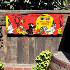 Brach’s Halloween Candy Banner 4FT – Vintage Style 1970 Trick or Treat Ad picture