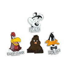 VTG 1993 Warner Bros WB Rubber Fridge Magnets Henery Hawk Foghorn Pepe Lot of 4 picture