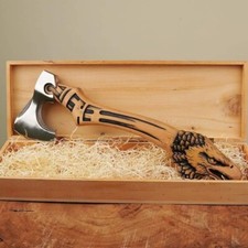 Custom Handmade Eagle Wood Handle Viking Hatchet Camping axe Hunting Axes Gifts picture