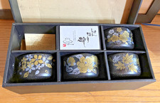 Waraku Fuuka Japanese Traditional Matcha Chawan Tea Bowl Set w/Box US SELLER picture