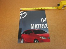 2004 Toyota Matrix XR XRS sales brochure 12 pg literature ORIGINAL picture