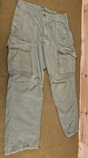 Vintage OG-107 Poplin Ripstop US Army Trousers Mens Medium Tropical Vietnam picture