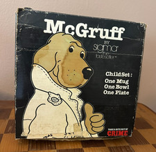 Vintage 1983 McGRUFF THE CRIME DOG Sigma child's dish set (bowl, plate, mug) picture