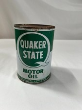 Vintage Quaker State Motor Oil Can 1 Quart Full  UnOpened  picture