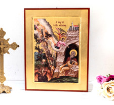 The Ladder of Divine Ascent, Byzantine Art Wall Hanging Handmade Greek Orthodox picture