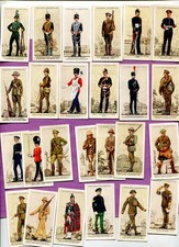 1939 JOHN PLAYER MILITARY UNIFORMS OF THE TERRITORIAL ARMY 25 TOBACCO CARD LOT picture