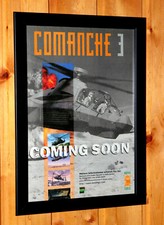 Comanche 3 Video game Old Rare Small Poster / Vintage Ad Page Framed picture