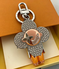Cute Flower Doll Keychain Bag Charm Tone with Sparkling Crystals picture