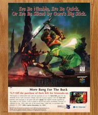 Dark Rift N64 Coupon Vic Tokai Inc - Video Game Print Ad Poster Promo Art 1998 picture