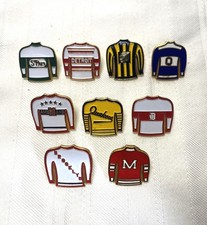 Vintage, Set Of 9 Different NHL Hockey Heritage Jersey's, Lapel Pins, Teams 1927 picture