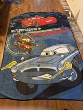 Cars Finn McMissile Tow Mater Lightning McQueen Fleece Blanket 60” X 72” picture
