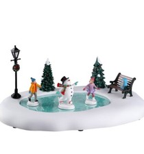 Lemax Frosty Goes Ice Skating-Animated Pond -Holiday Village/Train picture
