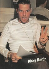 Ricky Martin Menudo teen magazine pinup clipping Teen Machine peace Pix picture