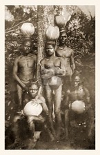 African Tribal Native Men RPPC Photo Postcard COPY picture
