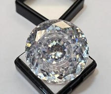 500 Ct Certified Natural Round Cut Cambodian White Zircon Loose Gemstone picture