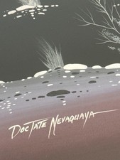 Doc Tate Nevaquaya The Flutist Original Painting Comanche Native American Art picture