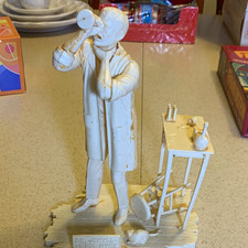 White Ceramic Dr. Jekyll as Mr. Hyde Scientist Figurine 3D Effect Sculpture picture