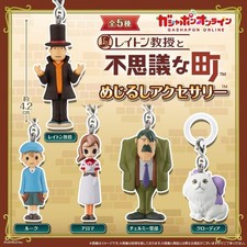 Professor Layton Sign Accessories Mascot Complete Set of 5 Types Capsule Toy New picture