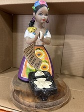 NAJACO Lupita (Tortillera) Girl Making Tortillas on Molcajeta-10.5x7”New picture