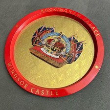 Buckingham Palace Windsor Castle Metal Serving Tray God Save The Queen picture