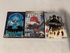 Lot of 3 PC Games Pacific Fighters Ubisoft 2004 & Company of Heroes WWII RTS picture