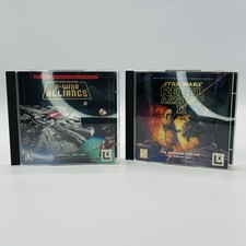 Star Wars Lucas Arts Lot Of 2 Pc CD ROM X Wing Alliance & Rebel Assault Vintage  picture