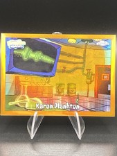 ALPHA - 2025 Topps Chrome SpongeBob Karen Plankton Orange Refractor 1/25 picture